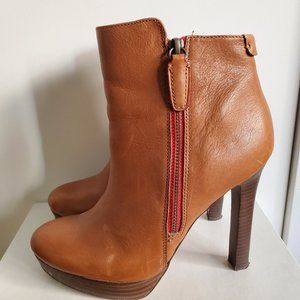 Coach Brown Leather High Heel Boots - Sz 7.5